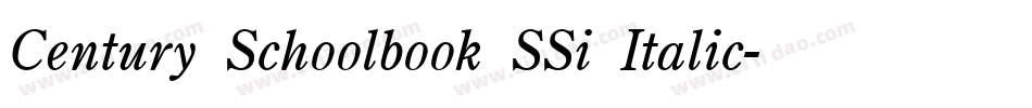 Century Schoolbook SSi Italic字体转换